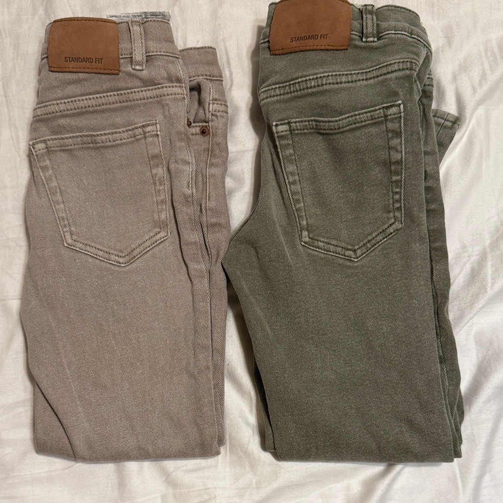 Zara Boy’s Straight Jeans - Tan and Olive